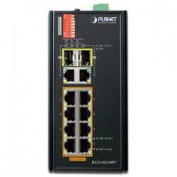 Промышленный коммутатор Planet IFGS-1022HPT с поддержкой PoE-сегментов до 250 м